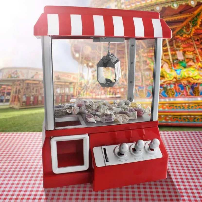 Machine à Pince Candy Grabber avec Musique Inclus 24 Jetons Machine Attrape  à Bonbons - Costway